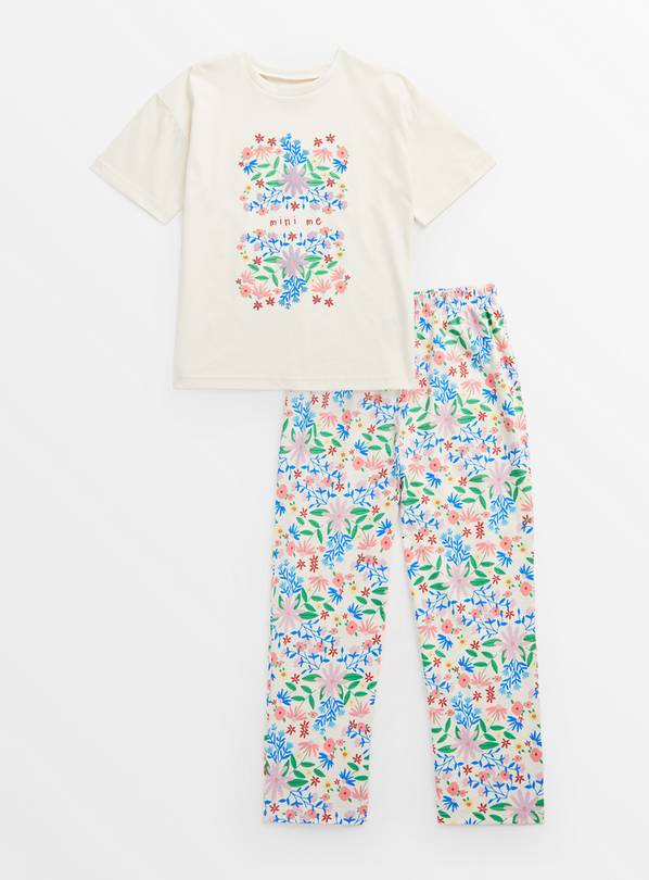 Kids' Mini Me Floral Print Pyjamas 8-9 years